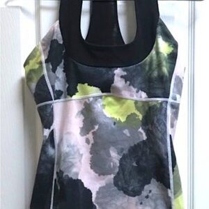 LULULEMON - Scoop Neck Tank- Citron Watercolour Design